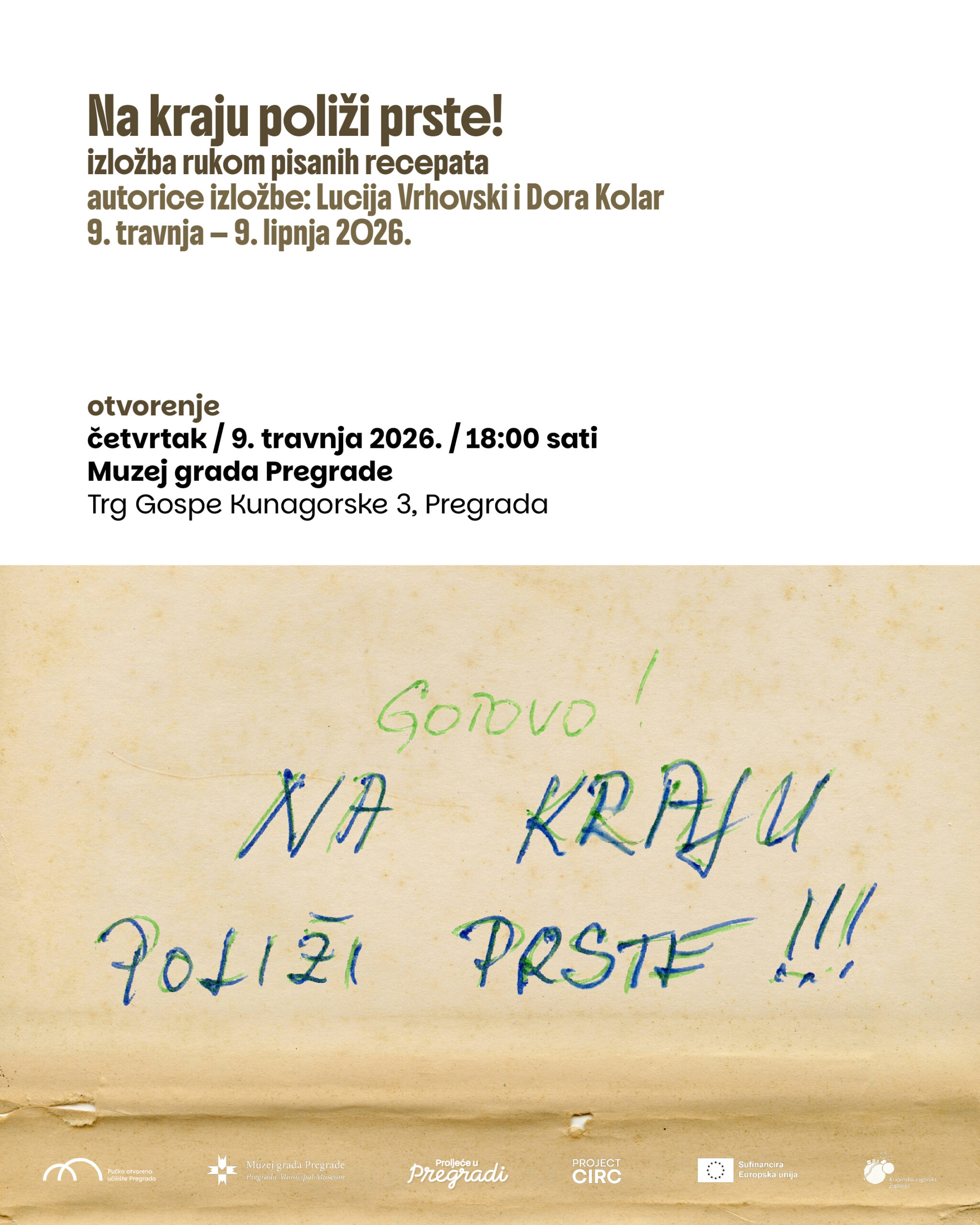 IZLOŽBA "Na kraju poliži prste!"